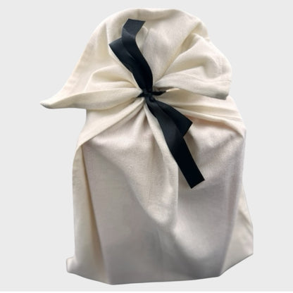 Cotton gift bag with own ribbon medium