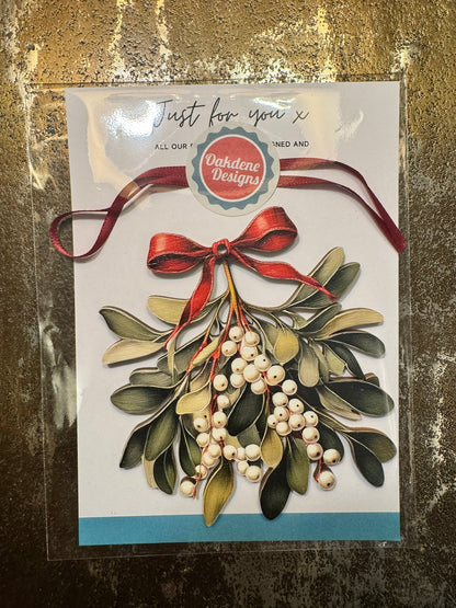 Wooden ornament - Mistletoe Sprig