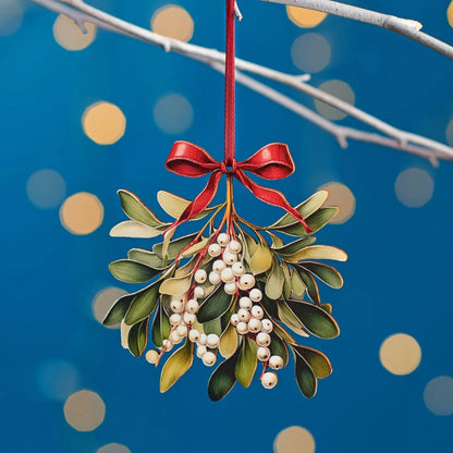 Wooden ornament - Mistletoe Sprig