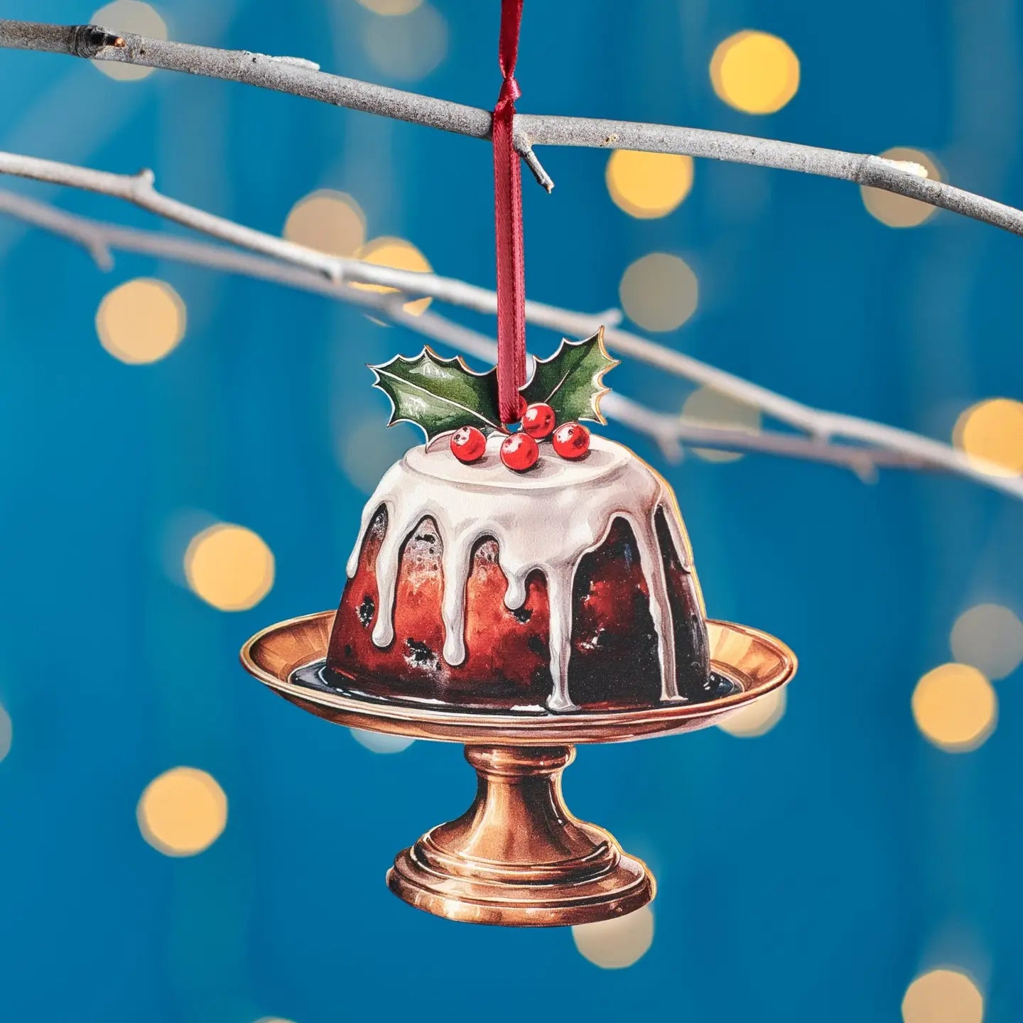 Wooden ornament - Christmas Pudding